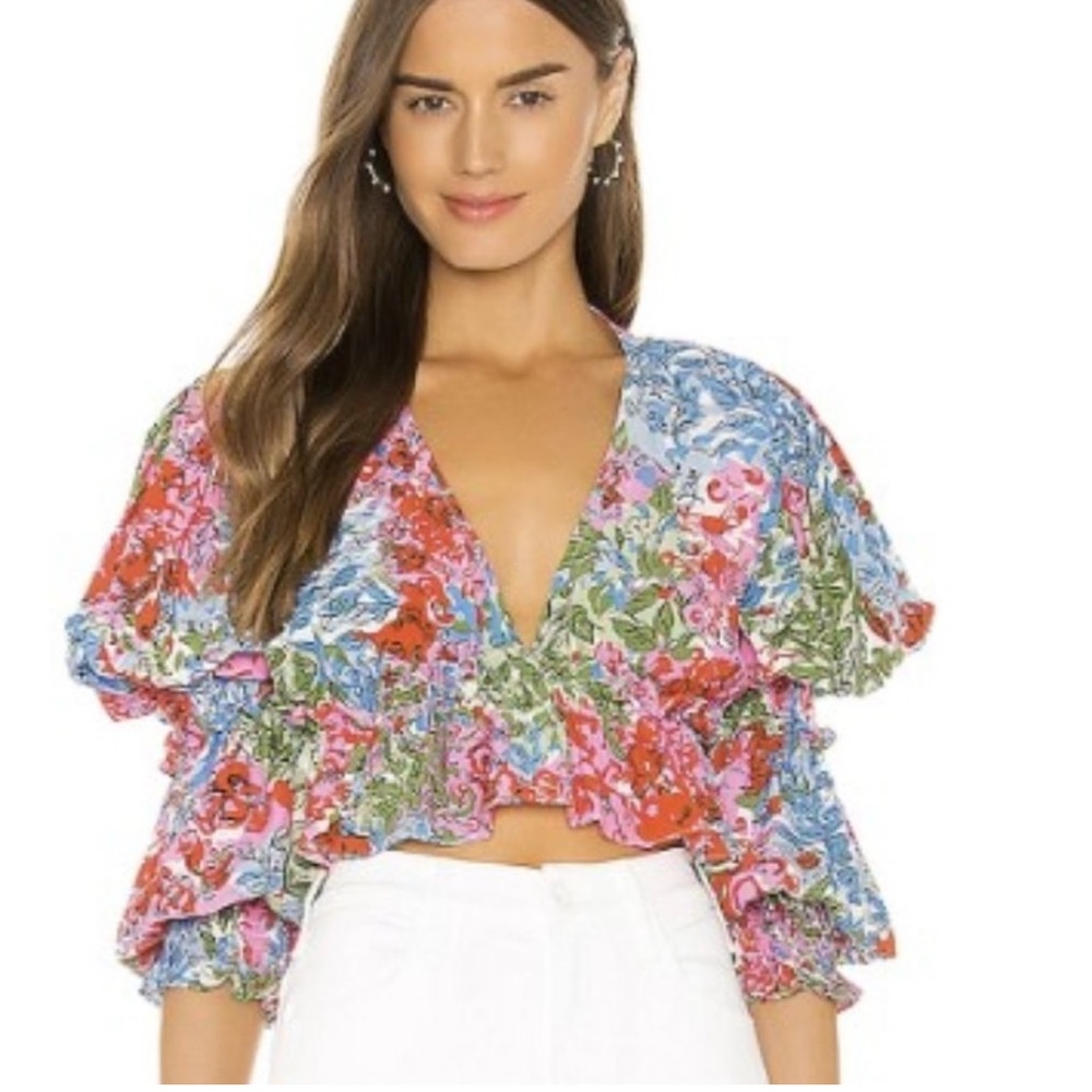S/W/F Nova Crop in Bloom REVOLVE Crop Top Size Small
